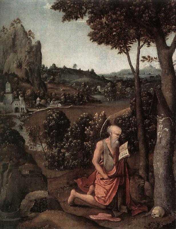 PATENIER, Joachim Rocky Landscape with Saint Jerome af oil painting picture